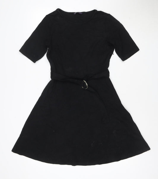 Marks and Spencer Women's Black Fit & Flare Short Dress Size 10