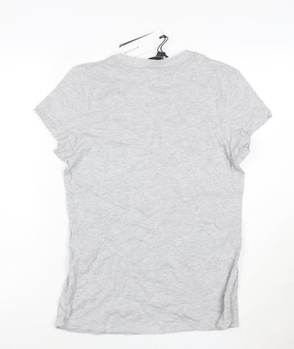 Bench Women Grey Basic Crew Neck T-Shirt Size 12