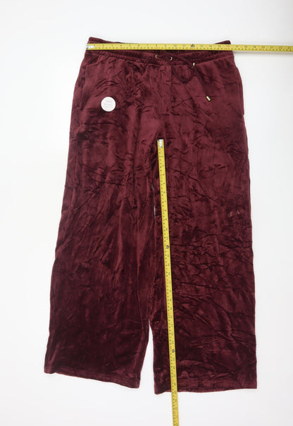 Marks and Spencer Women’s Red Velour Lounge Pants Size 14
