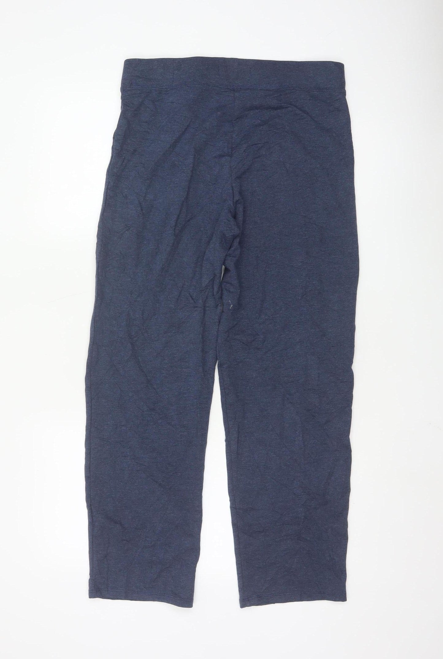 Marks and Spencer Women’s Blue Cropped Trousers Size 12 Short Cotton Blend