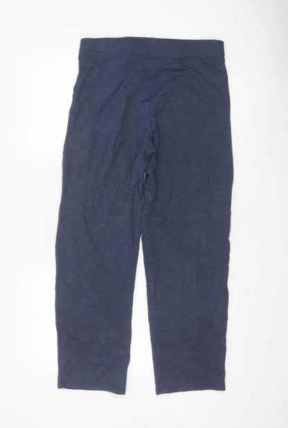 Marks and Spencer Women’s Blue Cropped Trousers Size 12 Short Cotton Blend