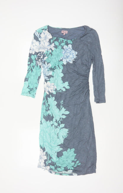 Phase Eight Women’s Blue Floral Bodycon Jersey Dress Size 12