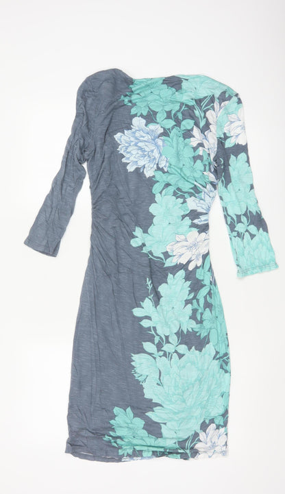 Phase Eight Women’s Blue Floral Bodycon Jersey Dress Size 12