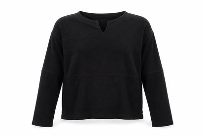 Hollister Womens Black V-Neck Long Sleeve Basic Knit Top XS