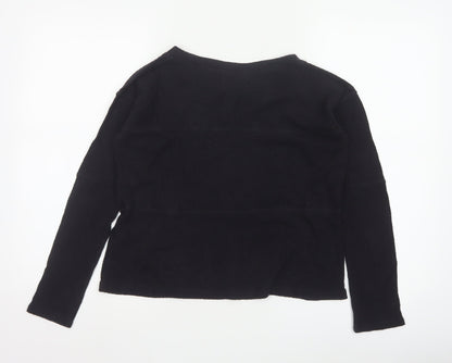 Hollister Womens Black V-Neck Long Sleeve Basic Knit Top XS