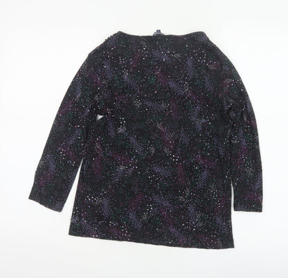 Maine New England Womens Multicoloured Cotton Long Sleeve T-Shirt Size 12