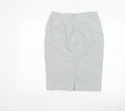 Marks and Spencer Women’s Grey Geometric Pencil Skirt Size 10