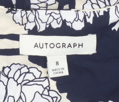 Marks and Spencer Autograph Women's Floral Wrap Blouse Size 8