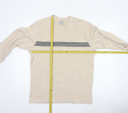 Old Navy Men's Beige Long Sleeve Crew Neck Casual Top Size M