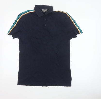 ASOS Men's Blue Slim Fit Polo Shirt Size S Short Sleeve