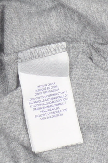 Ralph Lauren Teens Grey Cotton Polo Shirt Size 10-12 Classic Fit