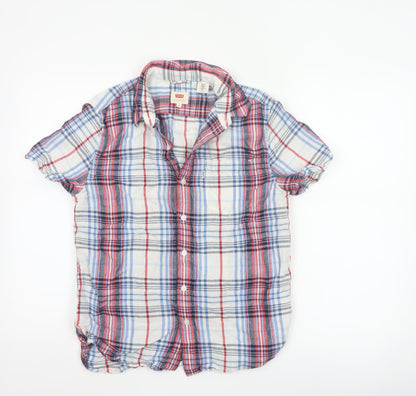 Levi's Womens Multicoloured Plaid Cotton Button-Up Shirt Size S
