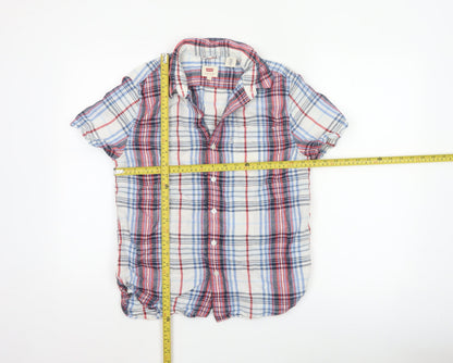 Levi's Womens Multicoloured Plaid Cotton Button-Up Shirt Size S