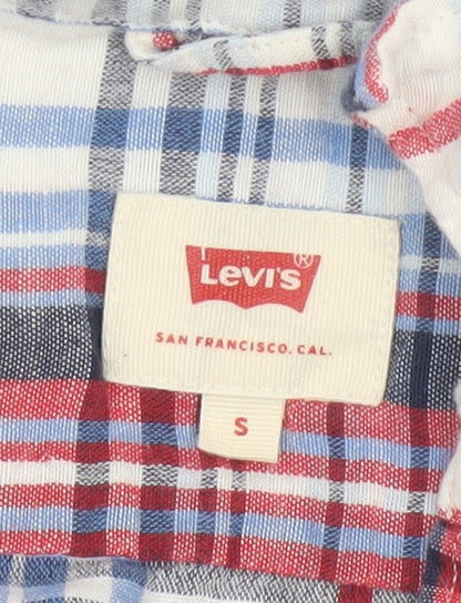 Levi's Womens Multicoloured Plaid Cotton Button-Up Shirt Size S