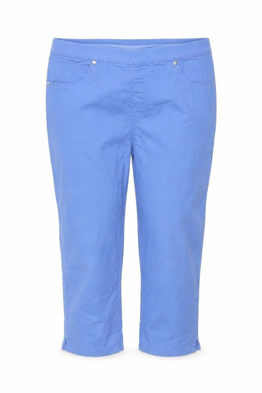 Intuition Women’s Blue Cropped Denim Stretch Trousers Size 14