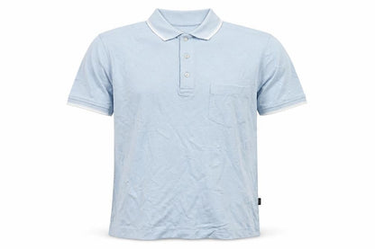 Feraud Men's Blue Short Sleeve Cotton Polo Shirt Size S