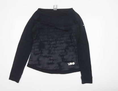 Nike Women Black XL Long Sleeve FitDry Sports Pullover Top