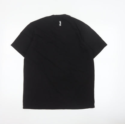 Huel Men's Black Crew Neck Cotton T-Shirt Size L