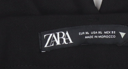 Zara Women’s Black Wide-Leg Trousers XL Polyester Blend