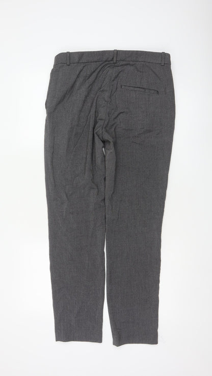 H&M Women’s Grey Stretch Work Trousers Size 12 Straight Leg