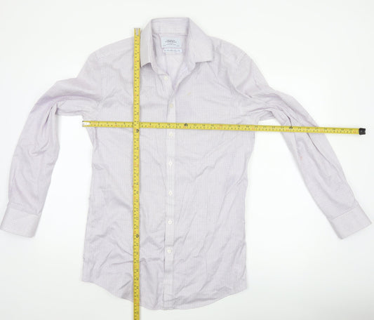 Charles Tyrwhitt Men's Purple Check Non-Iron Extra Slim Fit Shirt 15.5in