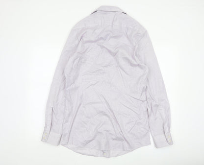 Charles Tyrwhitt Men's Purple Check Non-Iron Extra Slim Fit Shirt 15.5in