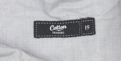 Cotton Traders Men’s Grey 19 Regular Fit Long Sleeve Button-Up Shirt