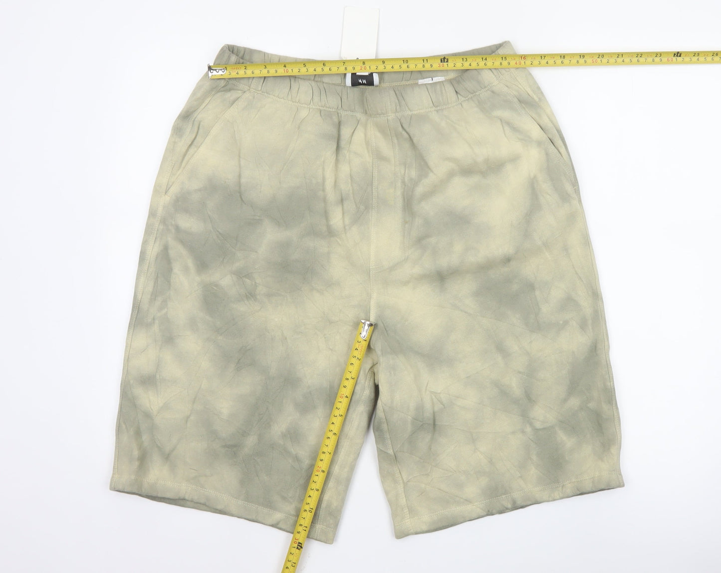 H&M Men’s Beige Relaxed Fit Sweat Shorts L Cotton Blend