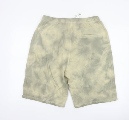 H&M Men’s Beige Relaxed Fit Sweat Shorts L Cotton Blend