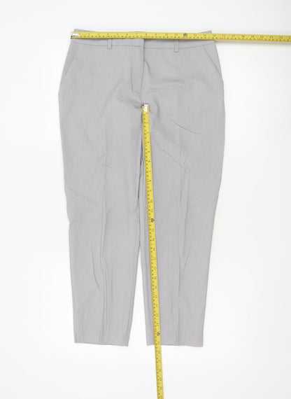 Dorothy Perkins Women Grey Slim Fit Dress Pants Size 8