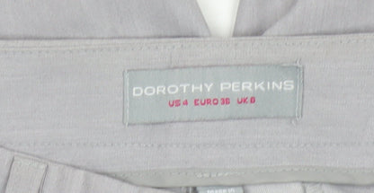 Dorothy Perkins Women Grey Slim Fit Dress Pants Size 8