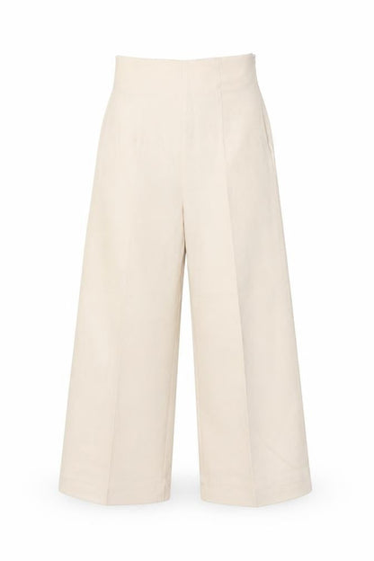 Zara Womens Beige Wide-Leg High Rise Tailored Trousers XS