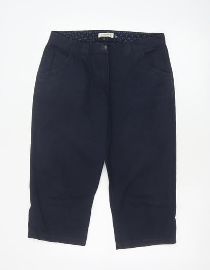 Seasalt Cornwall Women's Blue Cotton Capri Trousers Size 12