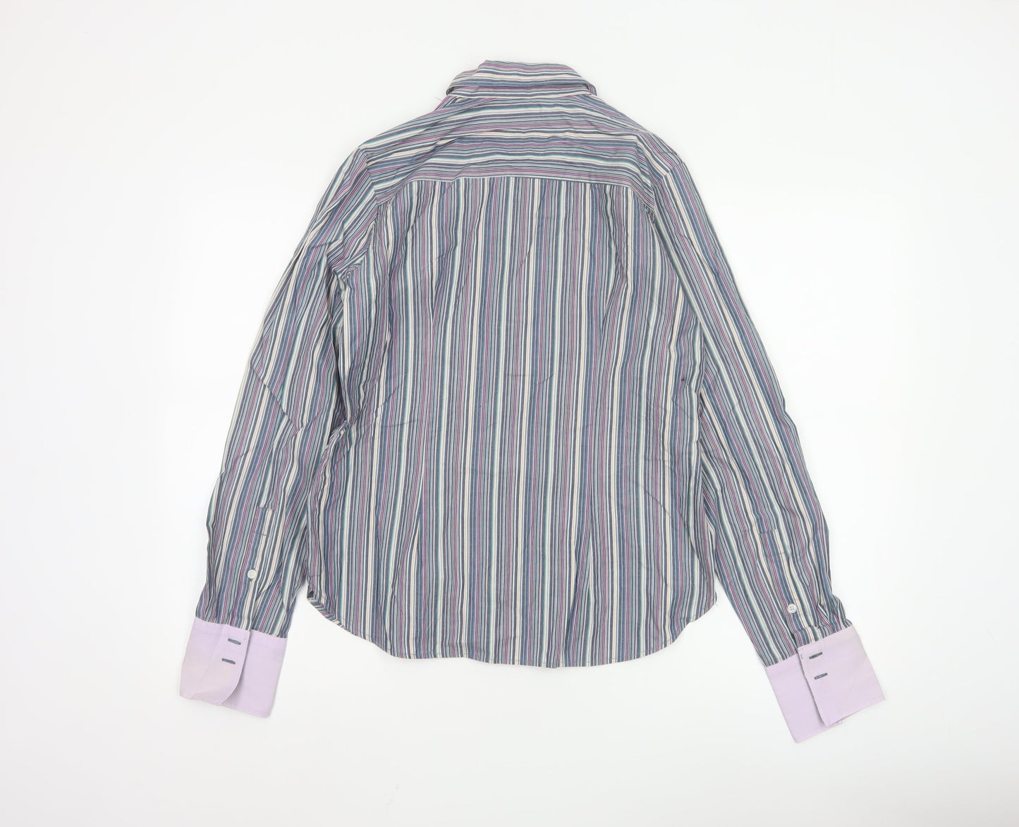 Haines & Bonner Women’s Multicoloured Striped Cotton Button-Up Shirt Size 12