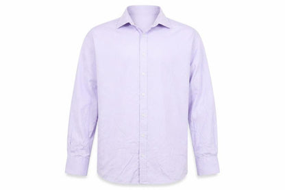 Marks & Spencer Men's Purple Slim Fit 16in Cotton Button-Up Shirt