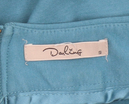 Darling Women’s Blue Knee Length Pencil Skirt Size S Viscose Blend