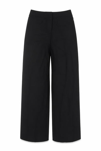 Linea Women Black Wool Wide-Leg Trousers Size 10
