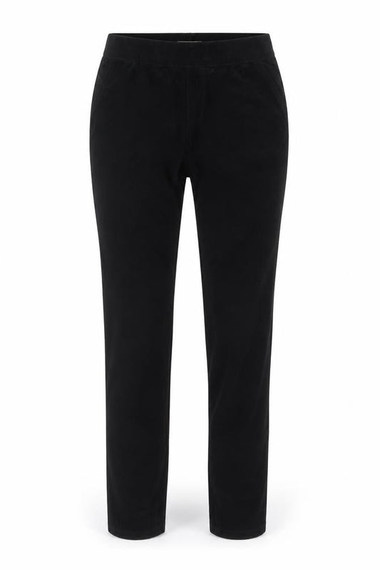 White Stuff Womens Black Corduroy Trousers Size 8 Regular Fit