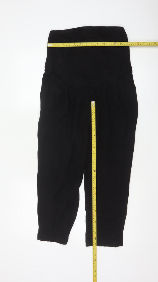 H&M MAMA Women's Black Maternity Jersey Stretch Trousers Size S