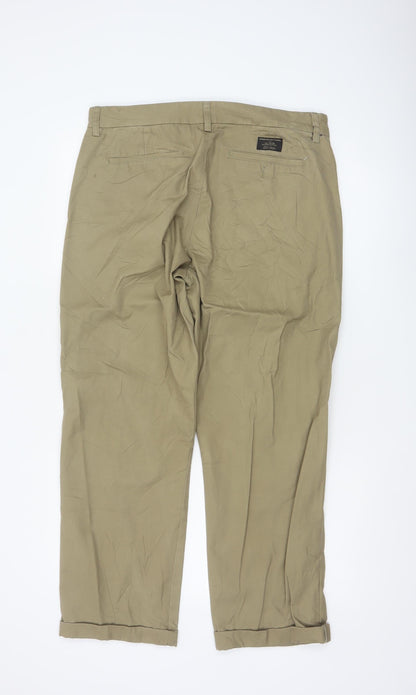 Banana Republic Men's Beige Chino Trousers 34x34 Regular Fit