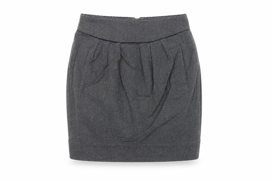 French Connection Women Grey Tulip Wool Blend Short Skirt Size 10