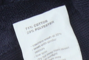 Finisterre Womens Navy Size 14 Pullover Sweatshirt Cotton Blend