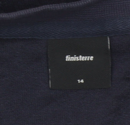 Finisterre Womens Navy Size 14 Pullover Sweatshirt Cotton Blend