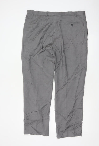 Marks and Spencer Men’s Grey Wool Dress Pants 38W 31L Regular Fit