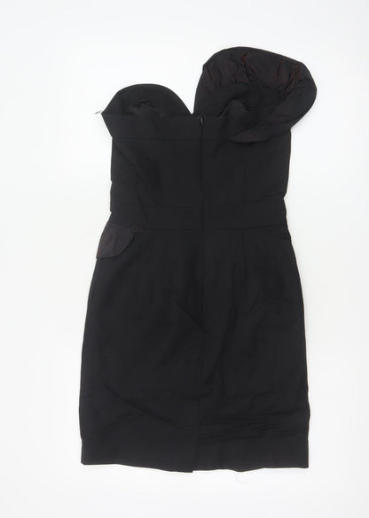 French Connection Women's Black Size 8 One Shoulder Bodycon Party Dress