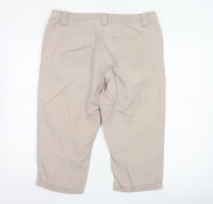 Dorothy Perkins Women’s Beige Cargo Shorts Size 14 Cotton Drawstring