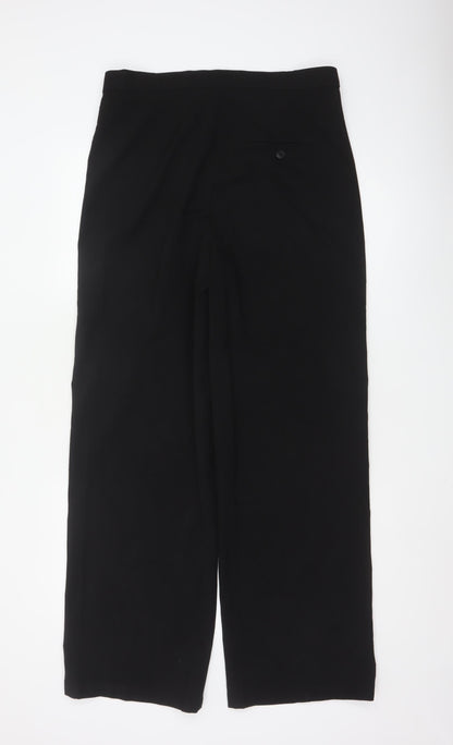 Pull & Bear Women’s Black Wide-Leg Trousers Size 16 Stretch