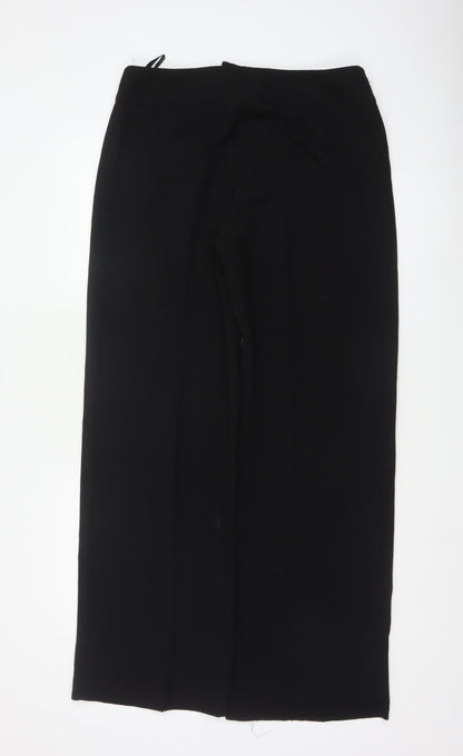 Marks and Spencer Women Black Size 14 Tall Straight Leg Trousers