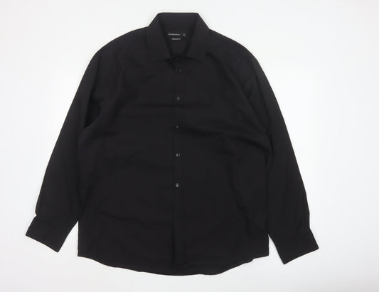 Cedar Wood State Men's Black Regular Fit Long Sleeve Button-Up Shirt 17in