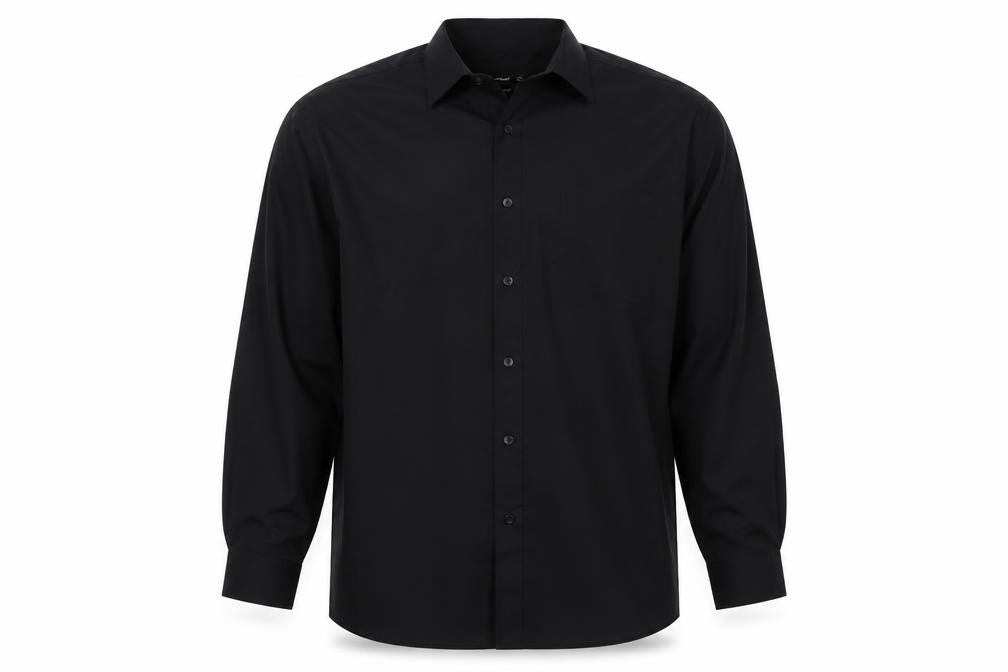 Cedarwood State Men's Black Regular Fit Long Sleeve Button-Up Shirt 17in